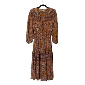 For Love Bell Women's Multi Color Floral Long Sleeve Dress Size S